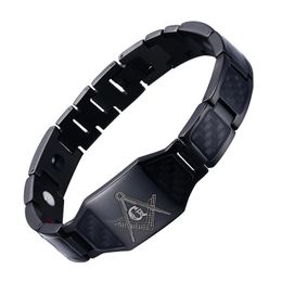 Fashion Men Steel Magnetic Therapy Healing Bracelet Bio Magnet Health Care Bangle Relieve Pain Anti Radiation Wristband Gift