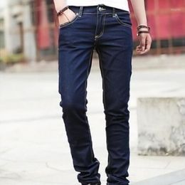 Men's Pants 2021 Fashion Pure Colour Men Skinny Pencil Denim Jeans Casual Slim Fit With Pocket Long Trendy Various Sizes