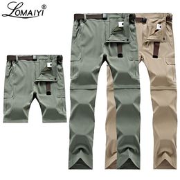 Plus Size 7XL Men's Spring/Summer/Autumn Pants Men Ultra-thin Quick Dry Trousers Man Khaki Zip-off Pants Male Cargo Pants AM399 X0615