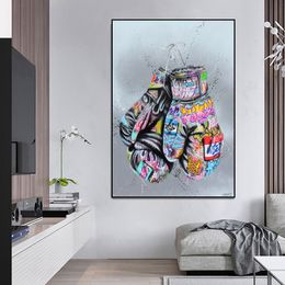Abstract Hands Painting Wall Art Pictures For Living Room Canvas Art Home Decoration Graffiti Posters And Print