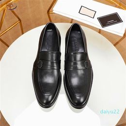 2022 Luxury Newest Mules Men Genuine Leather Shoes Metal Chain Princetown Casual Wedding Party Loafers Leathers Stylist Gentleman Shoe Size