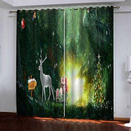 2021 European Style 3D Blackout Curtain Landscape animals Photo Curtains For Living Room Bedroom Window Drapes Home Decor