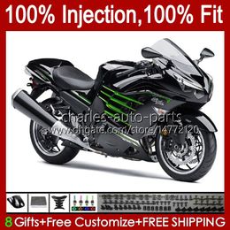 Injection Body For KAWASAKI NINJA ZX 14R 14 R ZZR 1400 CC 2006 2007 2008 2009 2010 2011 4No.95 ZZR1400 ZZR-1400 06-11 ZX-14R ZX14R 06 07 08 09 10 11 OEM Fairing glossy black