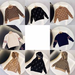 Moda dziecięca Swetry Chłopcy Dziewczęta Unisex Dziecięcy sweter Jesienno-zimowe bluzy Dziecięce Utrzymuj ciepło Sweter z nadrukowanym napisem Sweter Odzież 8 stylów