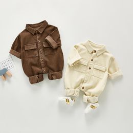 Autumn Baby Romper Casual Suit Bodysuit For borns Clothes Corduroy Jumpsuit Boys Winter 210515