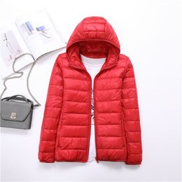 2022 New Women Thin Down Jacket White Duck Down Ultralight Jackets Autumn And Winter Warm Coats Portable Outwearr For Mother's Days Gift