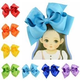 2022 new shipping Girls Large Double Layers Hair Bow Grosgrain Ribbon with Alligator Clips