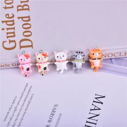 20pcs 14*18mm Kawaii Resin Charms Cat Animal For Women Handmade DIY Making Earrings Necklace Pendants Party Jewellery Findings