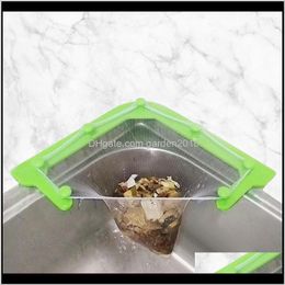 Kitchen Sink Hanging Net Rack Filter Leftovers Wash Triangle Drain With 50 Disposable Bags Hooks Rails Pzhe9 Vtfpy