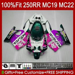 Repsol Pink Injection Mold For HONDA CBR 250RR 250 RR CC 1988 1989 250R CBR 250CC 88 89 Bodywork 112HC.174 MC19 88-89 CBR250RR CBR250 RR CC 1988-1989 OEM Fairing Kit