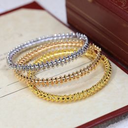 clash series bangle 18 K gold never fade official replica jewelry top quality luxury brand bangles classic style bracelet highest counter quality exquisite gift
