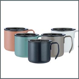 Tumblers Drinkware Kitchen, Dining Bar Home & Gardenstainless Steel Thermal Coffee Mugs Thermos Flask Travel Office Tea Cup Drink Water Bott