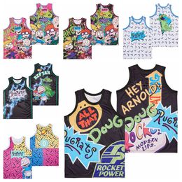 Movie Film REPTAR the Rugrats Basketball Jersey REGENERATE Go Wild Big Baby 1949 PINKY RECORDS AIRBRUSH DAY NICKELODEON ALL THAT Hiphop Ed Black White Red