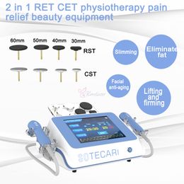 Portable Smart Tecar 2 IN 1 CET RET Diathermy Therapy Pain Removal Skin Tightening Fat Removal Beayty Equipment