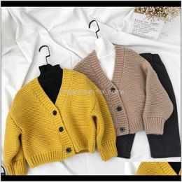 Sweaters Baby Clothing Baby Maternity Drop Delivery 2021 Childrens Wear Spring Autumn Boys And Girls Cardigan Coat Korean Sweater Kids Single