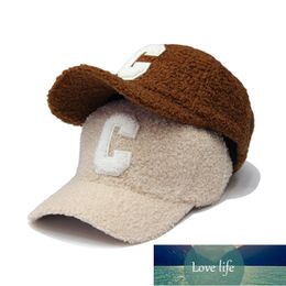 Men's Women's Winter Baseball Caps Letter Embroidered Lambswool C Snapback Hats Short Visor Cap For Women Men Factory price expert design Quality Latest Style