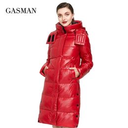 GASMAN high quality fashion down parka Women's winter jacket women's coat outwear Female puffer hooded thick jacket 018 210819