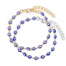Turkish Lucky Evil Eye Bracelets Blue Bead Bracelet Men Women Handmade Jewellery Female Dropshipping