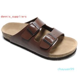 2021 P Marke Arizona Männer Flache Ferse Slipper Frauen Multaicolor Sommer Casual Schuhe Schnalle Hohe Qualität Echtes Leder Großhandel