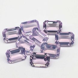 Women's Natural Lavender Amethyst Rectangular Ynverted Small Octagonal Ring Face Jewellery With Stone H1015