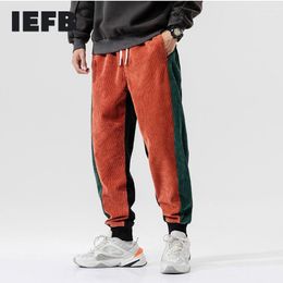 women red pants Canada - Men's Clothing Autumn Brick Red Loose Casual Corduroy Sweatpants 2021 Winter Elastic Waist Sports Trousers For Women 9Y4387 Pants
