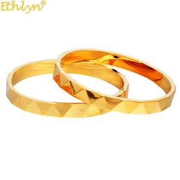 Ethlyn Dubai Gold Color Openable Girls Bangles Bracelet Baby Children Kids Birthday Gifts B220 Q0717
