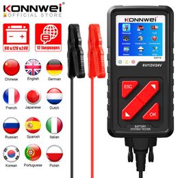 New KONNWEI Diagnostic Tools KW710 Motorcycle Car Truck Battery Tester 6V 12V 24V Battery Analyzer 2000 CCA Charging Cranking Test Tools for the Car