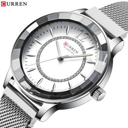 CURREN Top Brand Women Watch Fashion Luxury Quartz Watches Women Ladies Clock Simple Waterproof Wrist Watch Relogio Feminino 210517