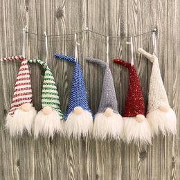 Gnome Christmas Ornaments Christmas Gnome Decorations Handmade Tomte Swedish Gnome With LED Light Decor Hanging Christmas Tree LLF10612