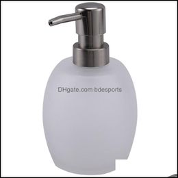 Aessories Bath Home & Gardeth Aessory Set Bathroom Soap Dispenser Glass Bottle Head Metal Pump Lotion Container Liquid 15 Oz Drop Delivery 2