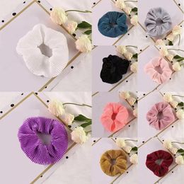 Solid Color New Arrival Women Lovely Satin Hair bands Bright Scrunchies Girl's Tie Accessories Ponytail Holder