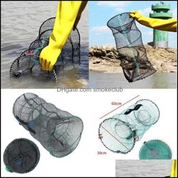 Sports & Outdoors Fishing Aessories Matic Folding Shrimp Cage Round Spring Net Encryption, Special Encryption Tools Drop Delivery 2021 M3Jdg