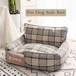 Pet Dog Bed Warm Removable Soft Pet Bed For Dogs Washable House Sofa Mats Sleeping Beds And Houses Small Medium Big Dog Bed 210915