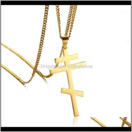 2022 orthodoxes kreuz halskette Halsketten Anhänger Schmucksrreirussia Griechenland Ukraine Slawische Kreuz Anhänger Halskette Für Männer Frauen Orthodoxer Christentum Ewige Kirche Schmuck