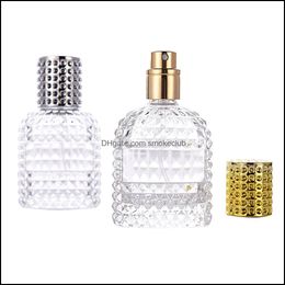 Packing Office School Business & Industrial 30Ml 50Ml Clear Grid Glass Empty Pine Per Bottle Portable Travel Dispenser Fragrance Cosmetics B