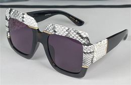 fashion hot women designer sunglasses square snake skin frame top quality popular generous elegant style 0484 uv400 protection glasses