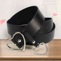 PU Leather Belt Ladies High Quality Alloy Love Pin Buckle Fashion Retro Belt Dress Jeans Decorative Ladies Cute Belts G220301