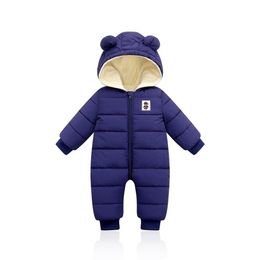 LZH Kids Winter Jumpsuit For Baby Snowsuit Infant born Clothes Boys Girls Romper Overalls Children Christmas Costume 220211