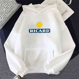 RICARD Hoodie String Winter Clothe Aesthetic Harajuku Pullover Tops Draw Pullovers Oversized Long Sleeve Cotton 210809