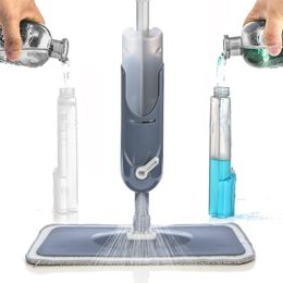 Hand Spray Mop Floor House Cleaning Tools Mop For Wash Floor Lazy Flat Floor Cleaner Mop With Replacement Microfiber Pads 211215