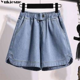 harajuku vetement femme Summer women's denim shorts jeans women clothing loose ropa mujer short plus size jean 210719