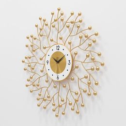 Wall Clocks Large Metal Clock Art Minimalist Nordic Creative Luxurious Modern Silent Gold Fashion Living Room Home Decor B