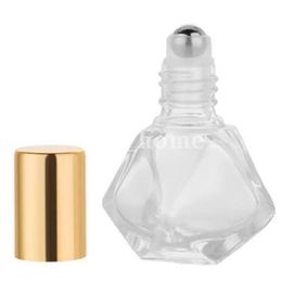 8ML Mini Essential Oils Metal Roller Ball Glass Perfume Bottle Traveller Empty Roll-On Refillable Bottles