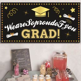 Graduation Season Banner Decorate Banners Party Hang Flag Graduations Photo Background Cloth Outdoor decorative ZYY930