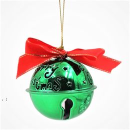 Christmas Tree Metal Hanging Bell Xmas Party Colorful Bells Pendant Festival Shopping Mall Show Window Hangings Decoration JJB11260