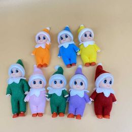 10PCS 9cm Christmas baby doll kids baby boy girl action figures boutique angel props ornament finger hand dolls toy xmas tree hangging party gift decoration G1623CK