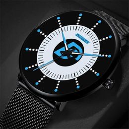 Men Simple Business Watches Minimalist Luminous Stainless Steel Mesh Belt Male Quartz Watch Clock Relogio Masculino G1022