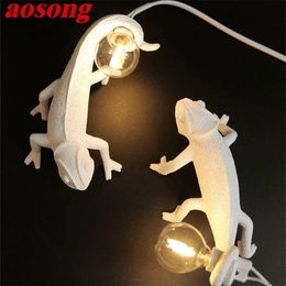 Wall Sconces Lamps Contemporary Creative Cartoon Chameleon LED Light For Home Decoration