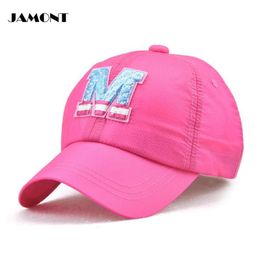 Outdoor Hats JAMONT Summer Golf Caps Quick Dry Embroidery Letter Hat Boys Girls Sunshade Cotton Adjustable Children 4 Colours