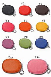 Leather Mini coin wallet key case Small Change Money Bags Pocket Wallets Key Holder Case Mini Card Pouch Zipper Storage Bag CCF6126